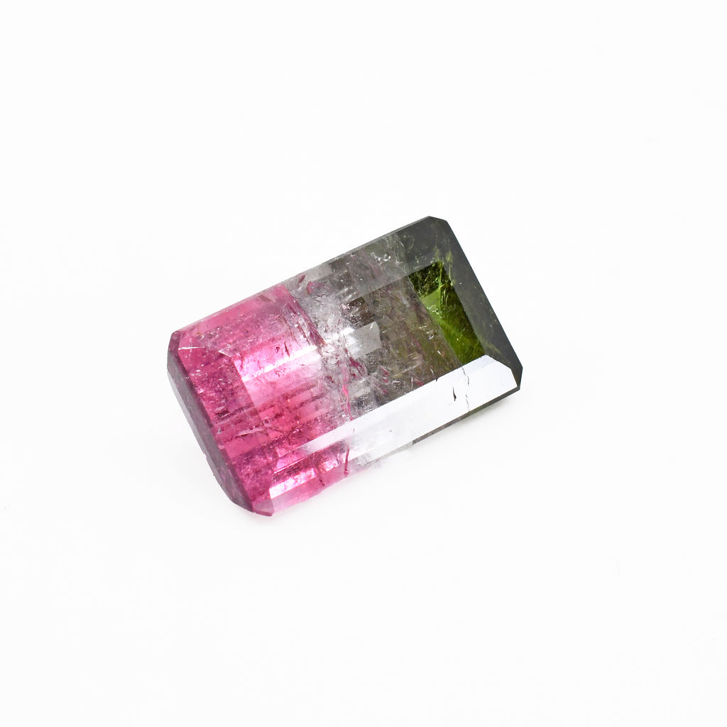 Faceted Tri Color Tourmaline 17.73mm 10.44ct Gemstone - 12-052 - Crystalarium