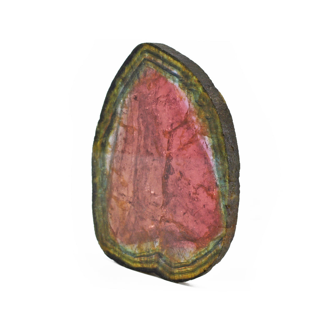 Watermelon Liddicoatite Tourmaline 2.53 inch 37.4 grams Natural Gem Crystal Slice - Madagascar - BBV-031 - Crystalarium