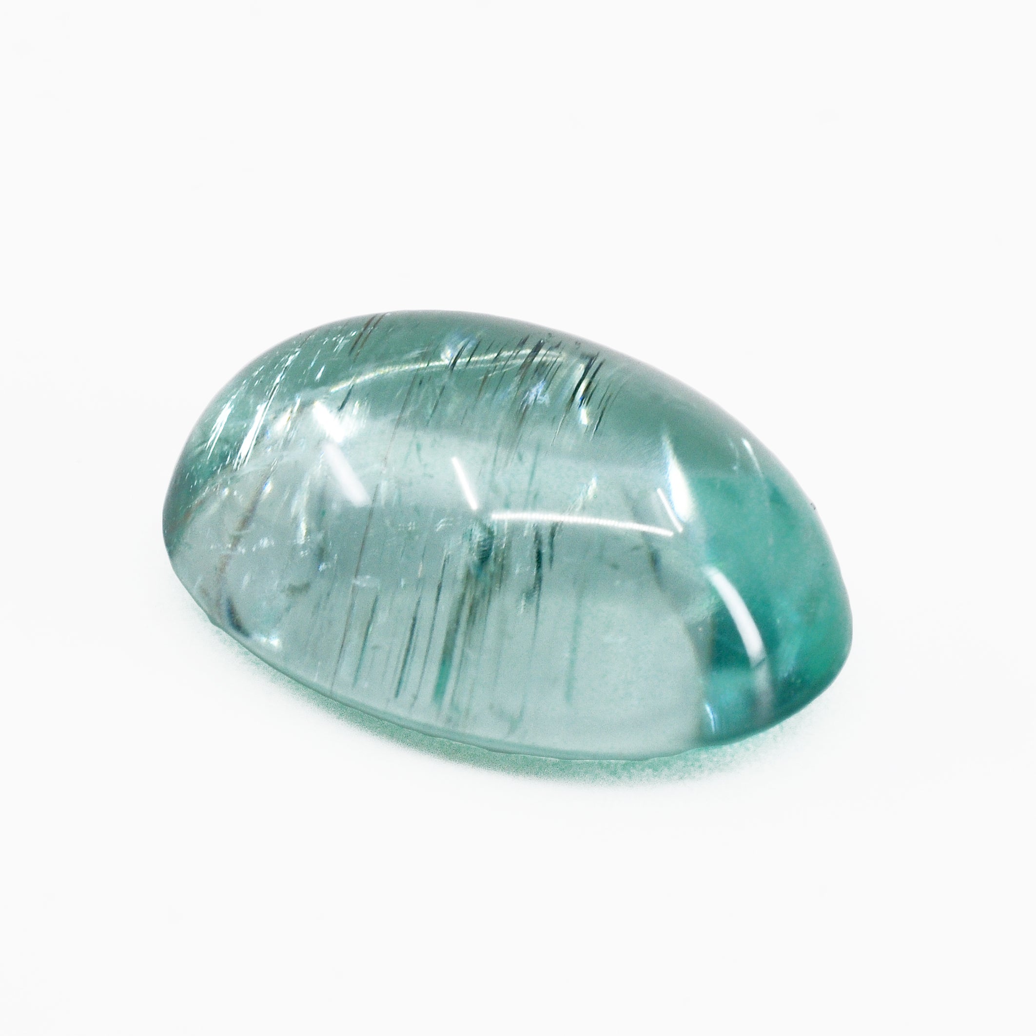 Blue Paraiba Tourmaline 13.85ct Polished Cabochon - Mozambique - CCV-006 - Crystalarium