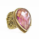 Tourmaline - Faceted Pink Tourmaline 14k Handcrafted Gemstone Ring - XO-311 - Crystalarium
