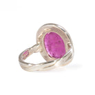 Pink Tourmaline 6.37 carat Rosecut Handcrafted Sterling Silver Ring - DDO-237 - Crystalarium