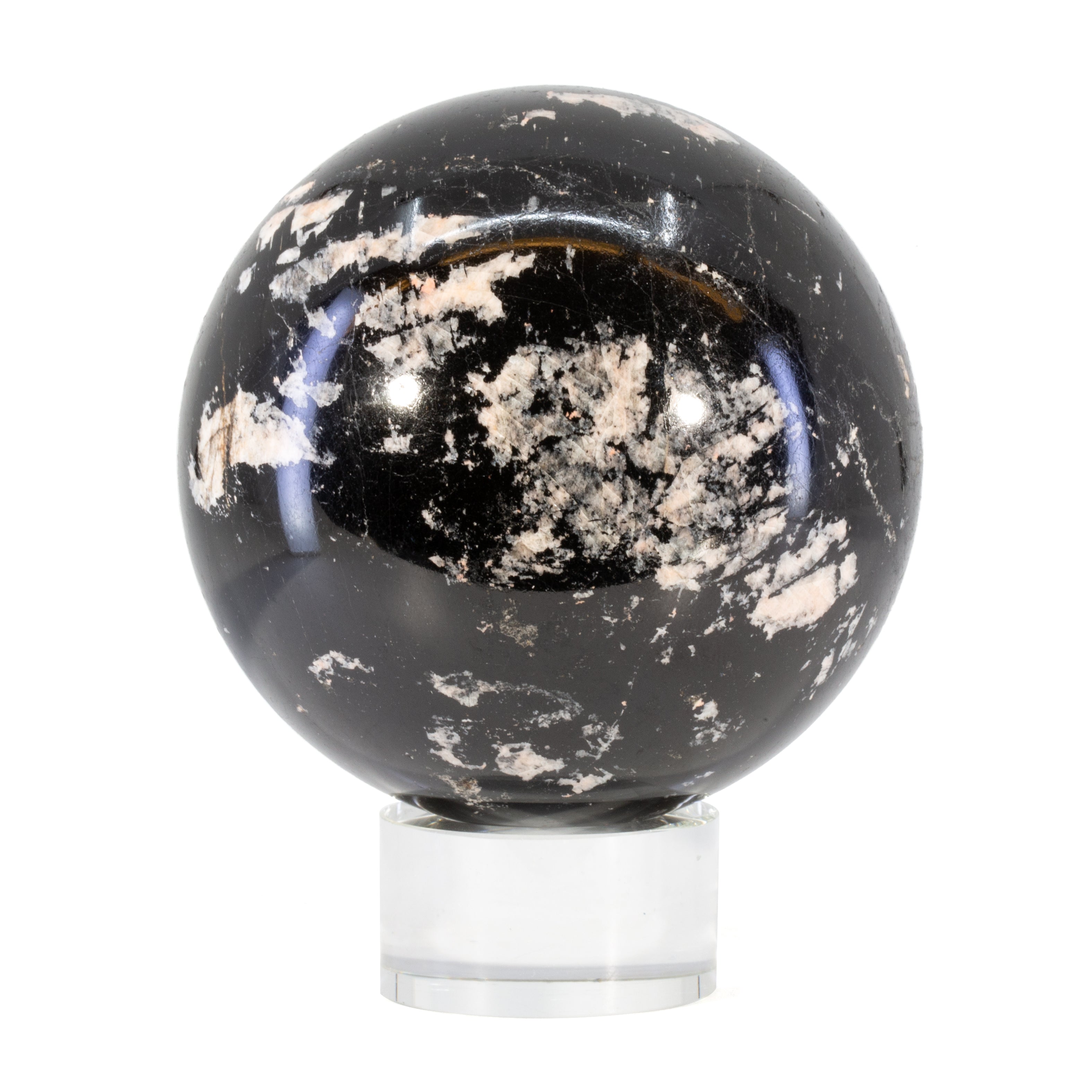 Black Tourmaline 2lb 3.3 inch Polished Crystal Sphere - India - HHL-020 - Crystalarium