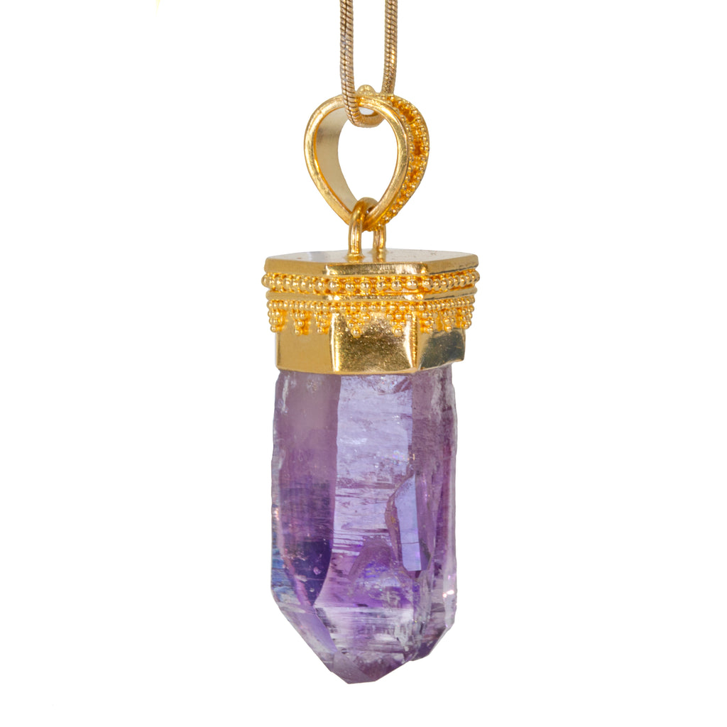 Veracruz Amethyst 41.07 Carat Granulated 22k Handcrafted Pendant - JJO-223 - Crystalarium