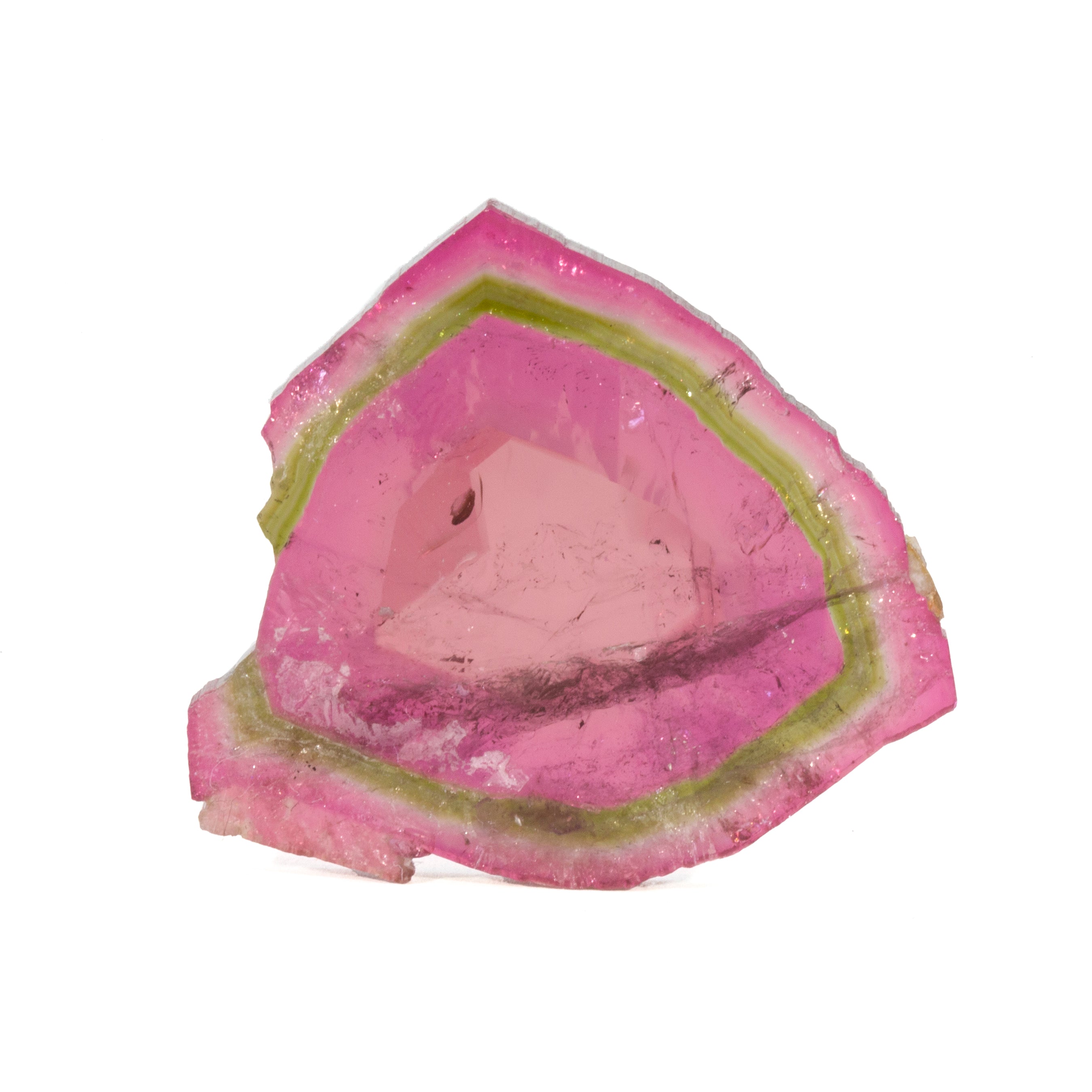 Watermelon Tourmaline 11.5 gram 1.63 inch Polished Crystal Slice - Brazil - GGX-078 - Crystalarium