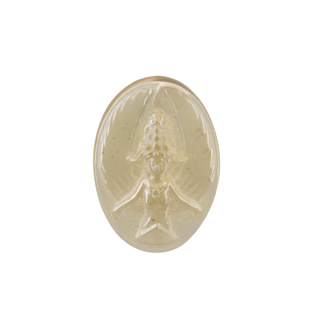 Golden Moonstone 26.08ct Hand Carved Light Goddess Gemstone - XF-037 - Crystalarium