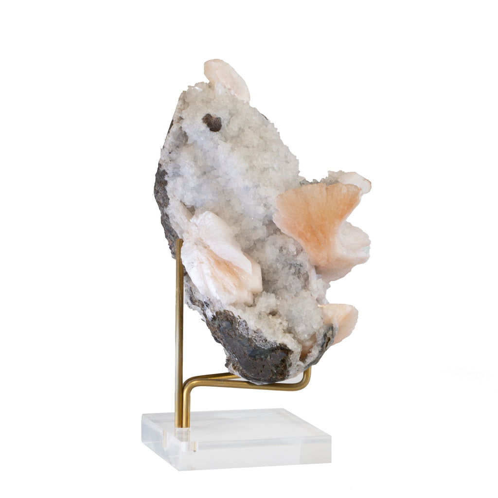 Heulandite and Stilbite 5.2 inch 1.54lb Natural Crystal Specimen - India - YX-549 - Crystalarium