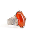 Cherry Opal 4.88 carat Sterling Silver Handcrafted Ring - ZO-327 - Crystalarium